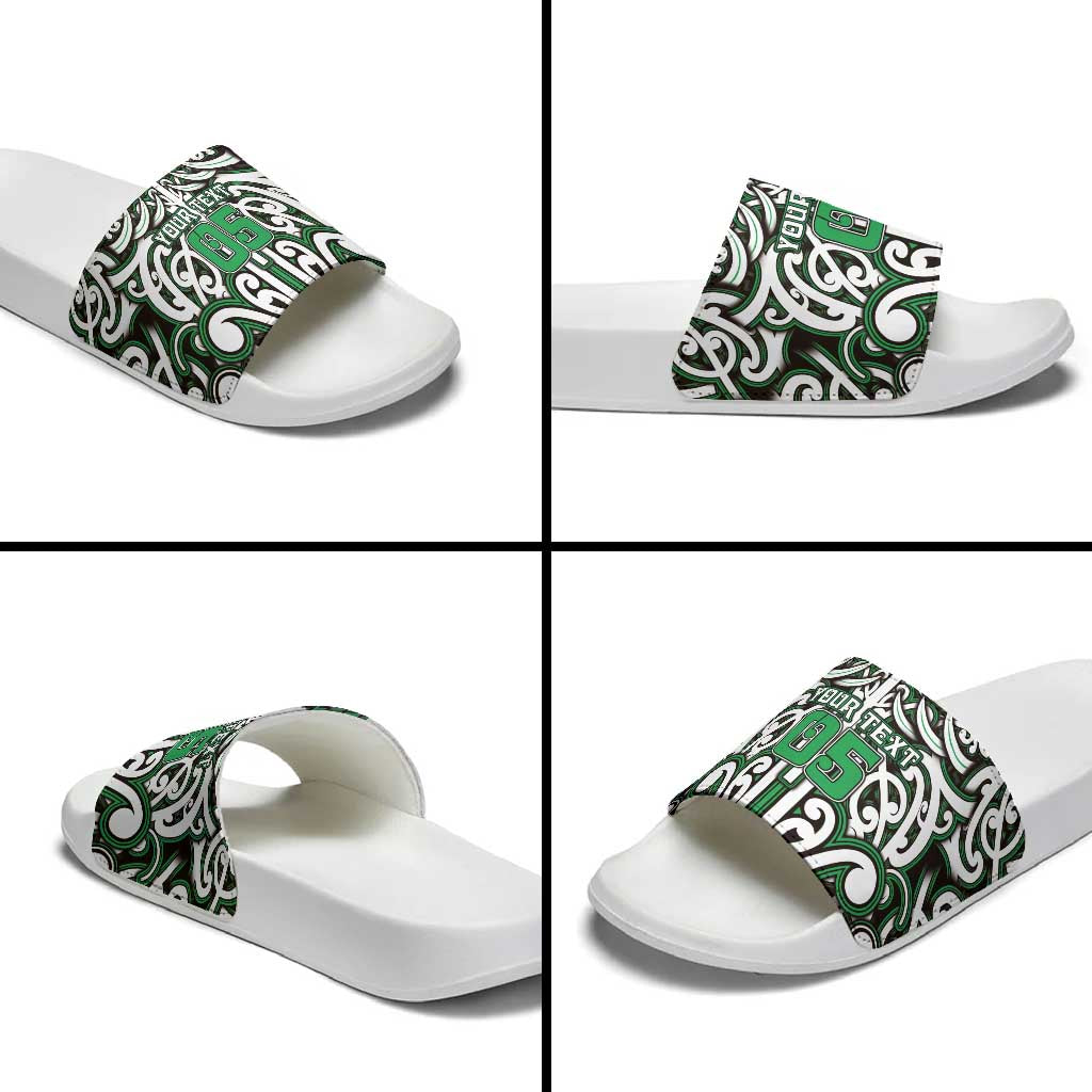 Custom Aotearoa Ngai Tahu Slide Sandals Maori Tribal Pattern Mix Poutama LT05 - Polynesian Pride