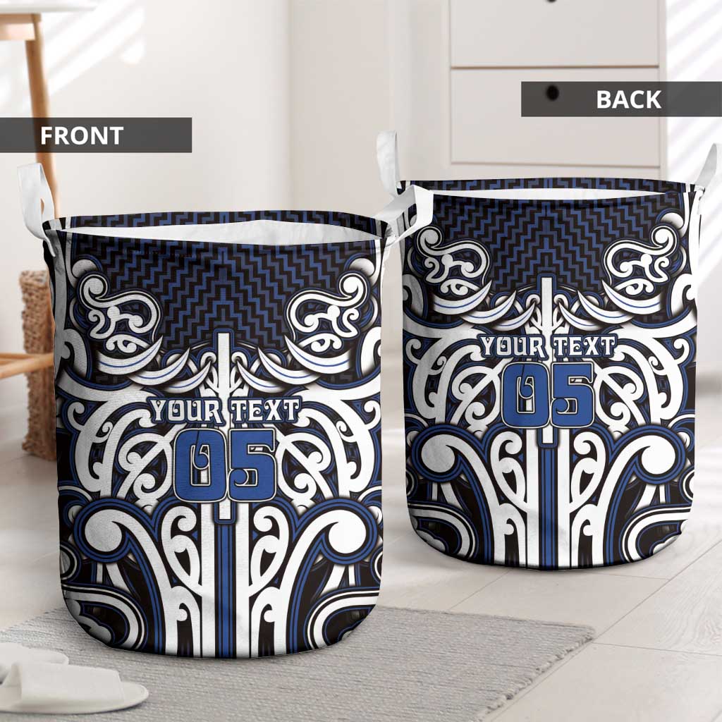 Custom Aotearoa Ngati Tuwharetoa Laundry Basket Maori Tribal Pattern Mix Poutama LT05 - Polynesian Pride