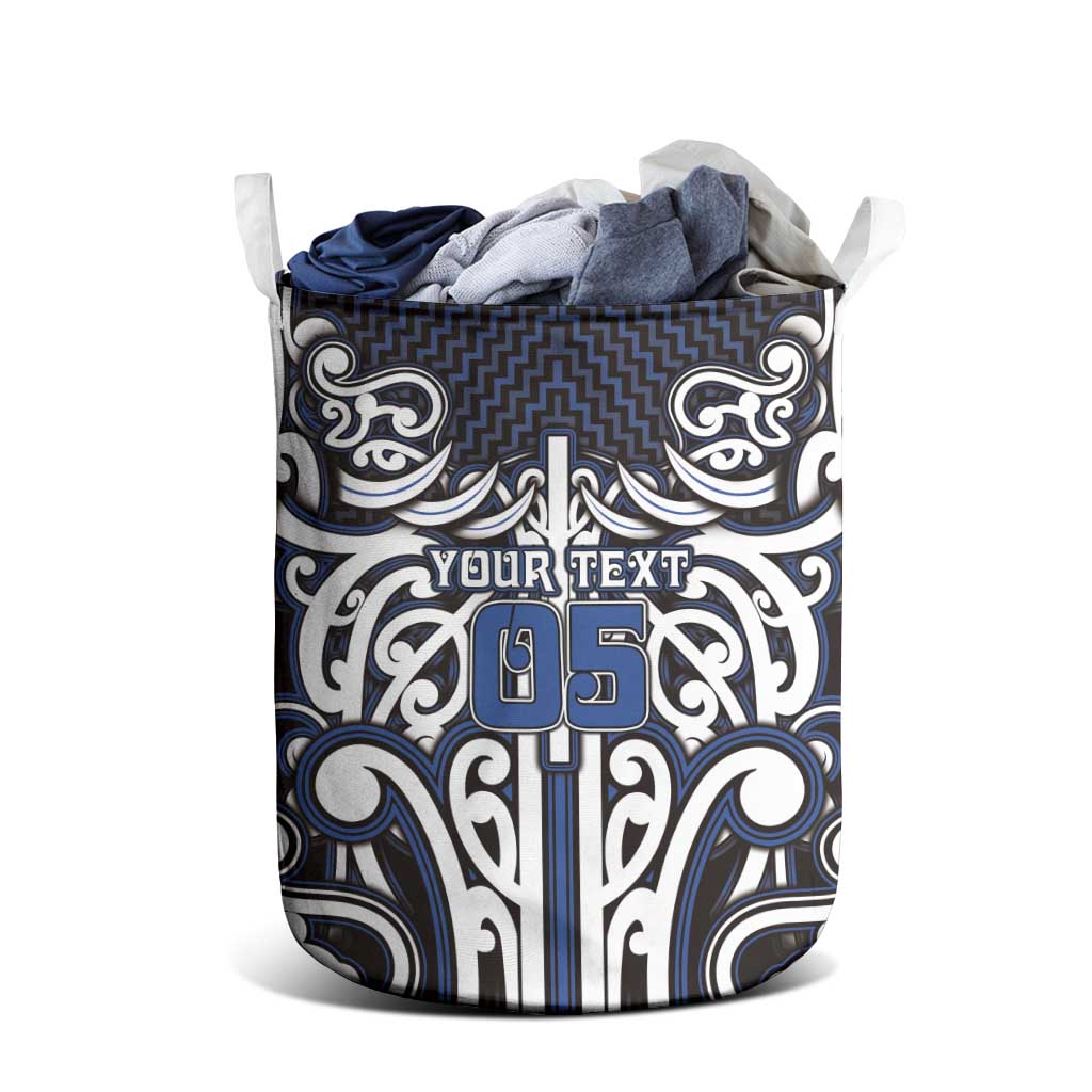Custom Aotearoa Ngati Tuwharetoa Laundry Basket Maori Tribal Pattern Mix Poutama LT05 - Polynesian Pride