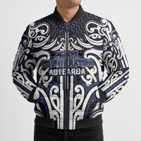 Custom Aotearoa Ngati Tuwharetoa Bomber Puffer Jacket Maori Tribal Pattern Mix Poutama LT05 - Polynesian Pride