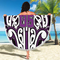 Custom Aotearoa Rangitane Beach Blanket Maori Tribal Pattern Mix Poutama LT05 - Polynesian Pride