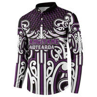 Custom Aotearoa Rangitane Button Sweatshirt Maori Tribal Pattern Mix Poutama LT05 - Polynesian Pride
