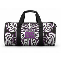 Custom Aotearoa Rangitane Duffle Bag Maori Tribal Pattern Mix Poutama LT05 One size Purple - Polynesian Pride