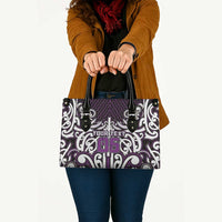 Custom Aotearoa Rangitane Leather Bag Maori Tribal Pattern Mix Poutama LT05 - Polynesian Pride
