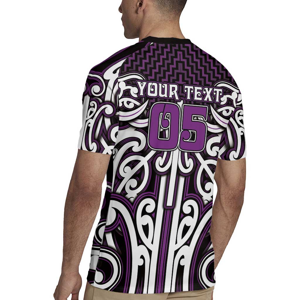 Custom Aotearoa Rangitane Rugby Jersey Maori Tribal Pattern Mix Poutama LT05 - Polynesian Pride