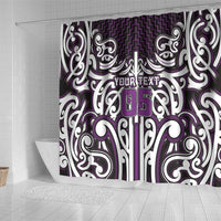 Custom Aotearoa Rangitane Shower Curtain Maori Tribal Pattern Mix Poutama LT05 - Polynesian Pride
