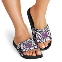 Custom Aotearoa Rangitane Slide Sandals Maori Tribal Pattern Mix Poutama LT05 - Polynesian Pride