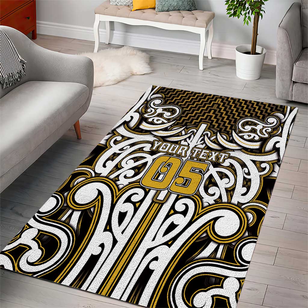 Custom Aotearoa Taranaki Area Rug Maori Tribal Pattern Mix Poutama LT05 - Polynesian Pride