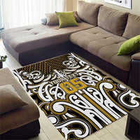 Custom Aotearoa Taranaki Area Rug Maori Tribal Pattern Mix Poutama LT05 - Polynesian Pride