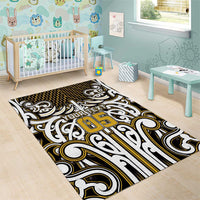 Custom Aotearoa Taranaki Area Rug Maori Tribal Pattern Mix Poutama LT05 - Polynesian Pride