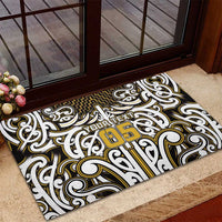 Custom Aotearoa Taranaki Rubber Doormat Maori Tribal Pattern Mix Poutama LT05 - Polynesian Pride