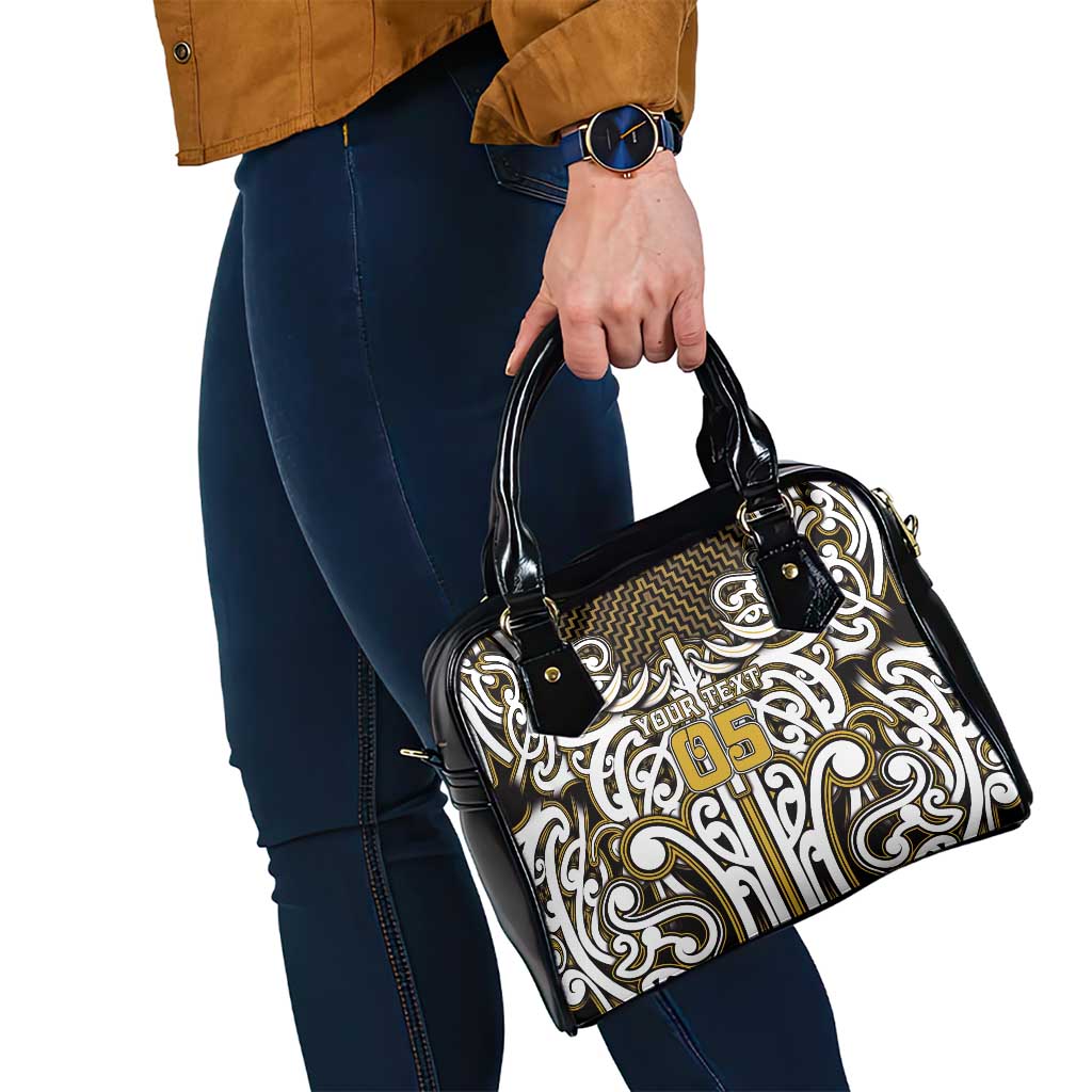 Custom Aotearoa Taranaki Shoulder Handbag Maori Tribal Pattern Mix Poutama LT05 - Polynesian Pride