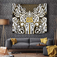 Custom Aotearoa Taranaki Tapestry Maori Tribal Pattern Mix Poutama LT05 Yellow - Polynesian Pride