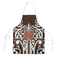Custom Aotearoa Waikato Apron Maori Tribal Pattern Mix Poutama LT05 Orange - Polynesian Pride