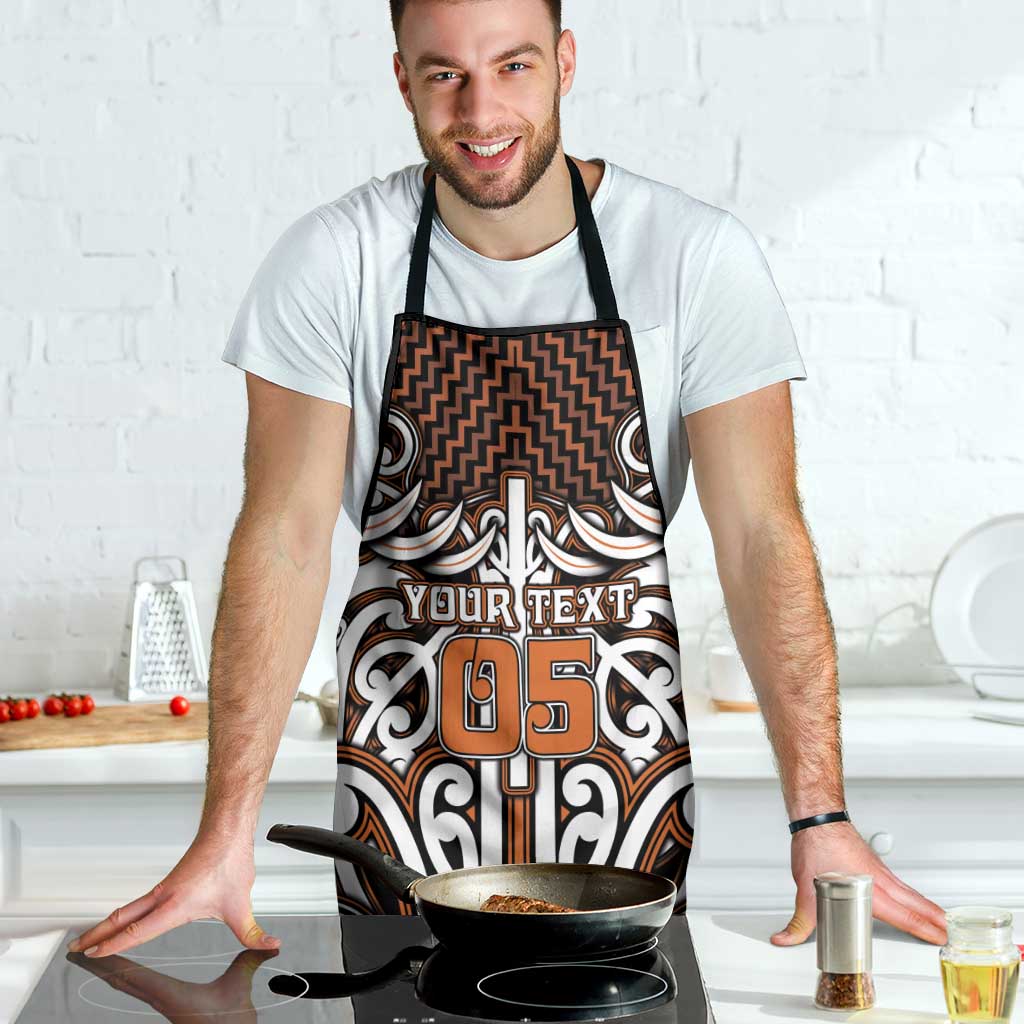 Custom Aotearoa Waikato Apron Maori Tribal Pattern Mix Poutama LT05 - Polynesian Pride