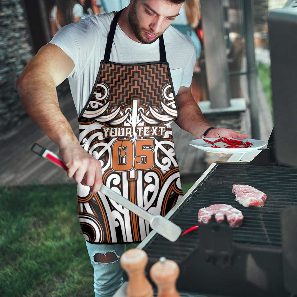 Custom Aotearoa Waikato Apron Maori Tribal Pattern Mix Poutama LT05 - Polynesian Pride