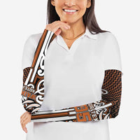Custom Aotearoa Waikato Arm Sleeves Maori Tribal Pattern Mix Poutama LT05 - Polynesian Pride