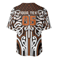 Custom Aotearoa Waikato Baseball Jersey Maori Tribal Pattern Mix Poutama LT05 - Polynesian Pride