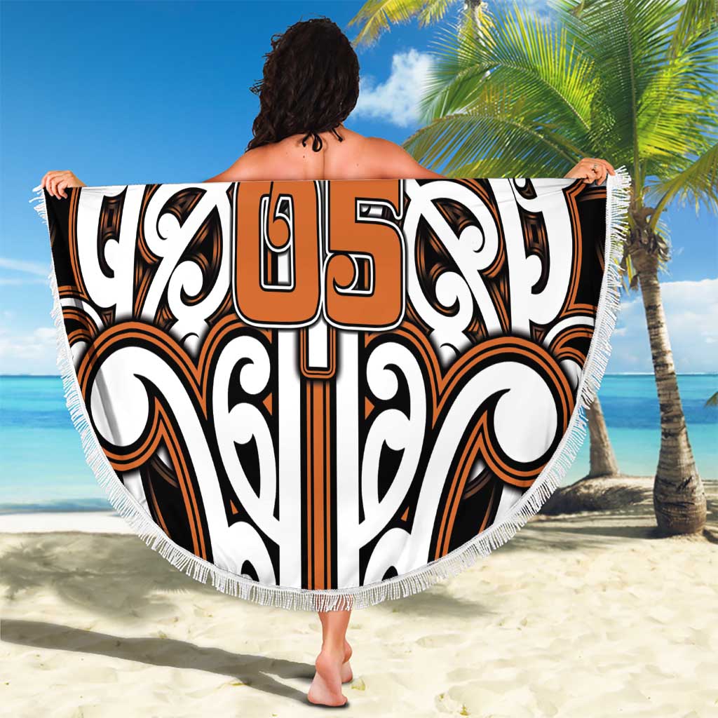 Custom Aotearoa Waikato Beach Blanket Maori Tribal Pattern Mix Poutama LT05 - Polynesian Pride