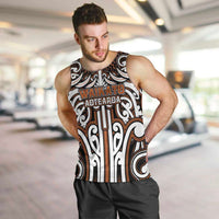 Custom Aotearoa Waikato Men Tank Top Maori Tribal Pattern Mix Poutama LT05 Orange - Polynesian Pride