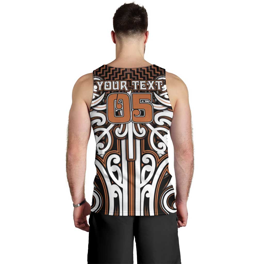 Custom Aotearoa Waikato Men Tank Top Maori Tribal Pattern Mix Poutama LT05 - Polynesian Pride