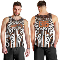 Custom Aotearoa Waikato Men Tank Top Maori Tribal Pattern Mix Poutama LT05 - Polynesian Pride