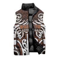 Custom Aotearoa Waikato Sleeveless Puffer Jacket Maori Tribal Pattern Mix Poutama LT05 - Polynesian Pride