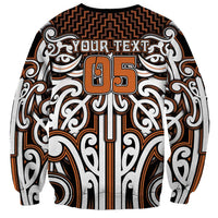 Custom Aotearoa Waikato Sweatshirt Maori Tribal Pattern Mix Poutama LT05 - Polynesian Pride