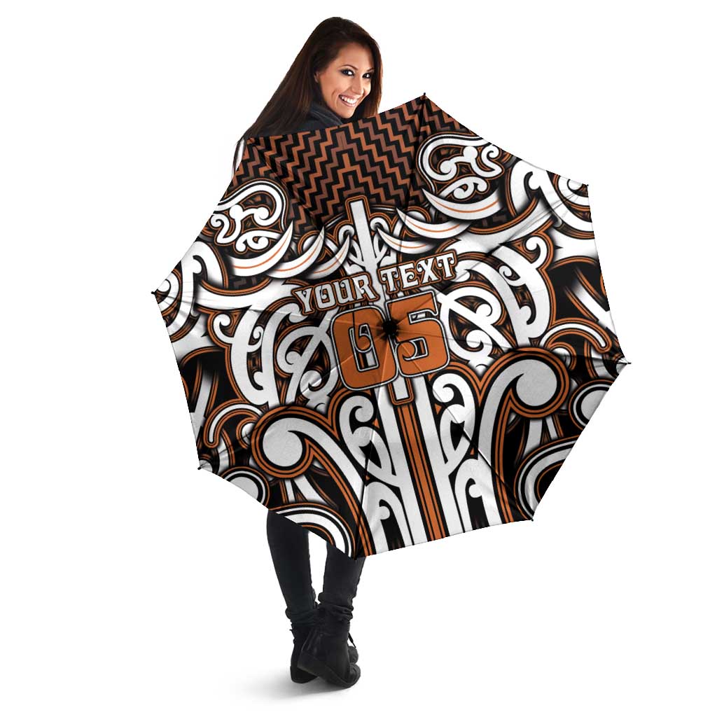 Custom Aotearoa Waikato Umbrella Maori Tribal Pattern Mix Poutama LT05 - Polynesian Pride