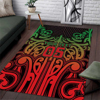 Custom Aotearoa Tuhoe Area Rug Maori Tribal Pattern Mix Poutama LT05 Black - Polynesian Pride