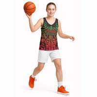 Custom Aotearoa Tuhoe Basketball Jersey Maori Tribal Pattern Mix Poutama LT05 - Polynesian Pride
