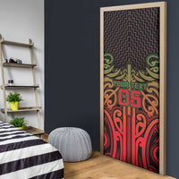 Custom Aotearoa Tuhoe Door Cover Maori Tribal Pattern Mix Poutama LT05 - Polynesian Pride