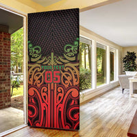 Custom Aotearoa Tuhoe Door Cover Maori Tribal Pattern Mix Poutama LT05 - Polynesian Pride