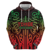 Custom Aotearoa Tuhoe Hoodie Maori Tribal Pattern Mix Poutama LT05 - Polynesian Pride