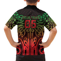 Custom Aotearoa Tuhoe Kid Hawaiian Shirt Maori Tribal Pattern Mix Poutama LT05 - Polynesian Pride