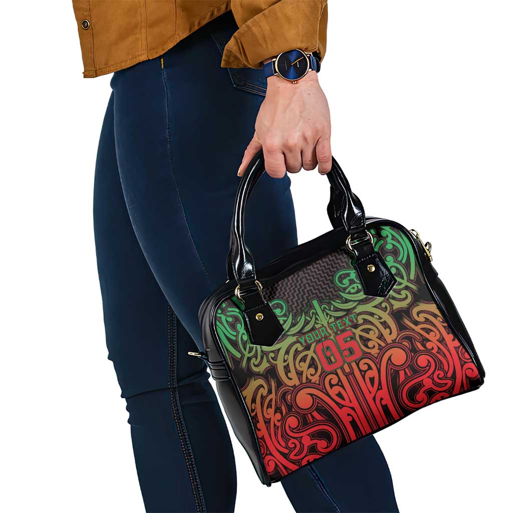 Custom Aotearoa Tuhoe Shoulder Handbag Maori Tribal Pattern Mix Poutama LT05 - Polynesian Pride