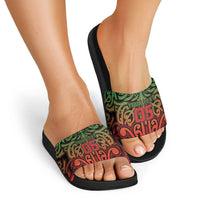 Custom Aotearoa Tuhoe Slide Sandals Maori Tribal Pattern Mix Poutama LT05 - Polynesian Pride