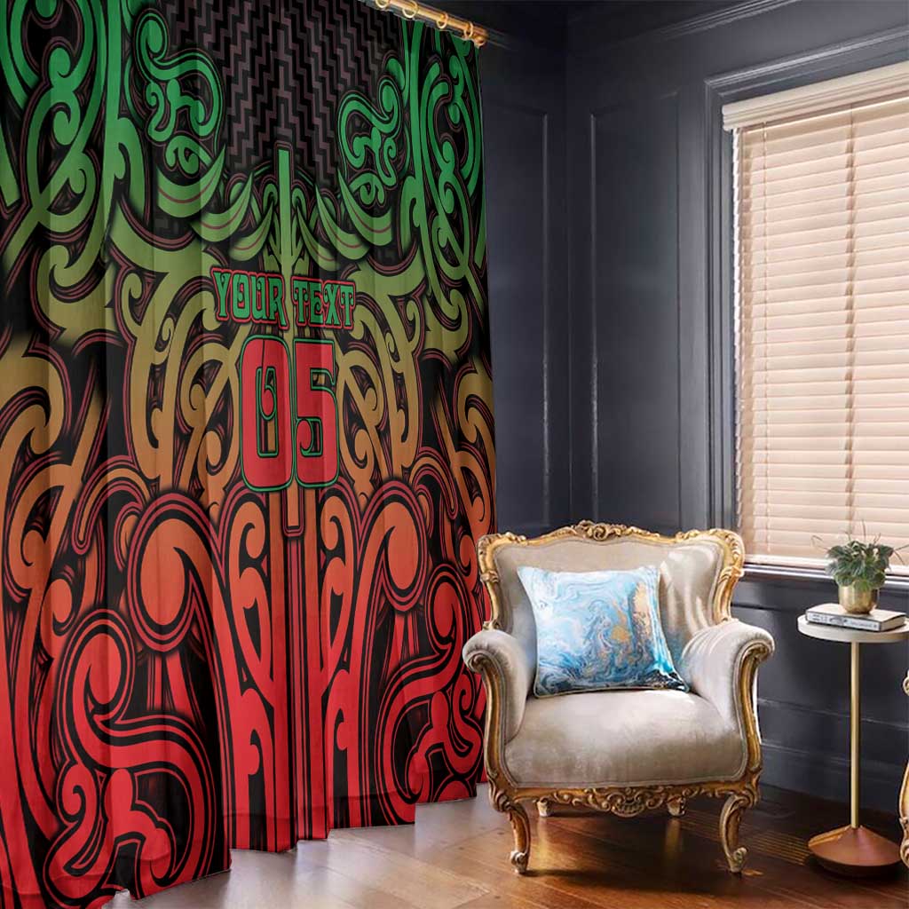 Custom Aotearoa Tuhoe Window Curtain Maori Tribal Pattern Mix Poutama LT05 - Polynesian Pride