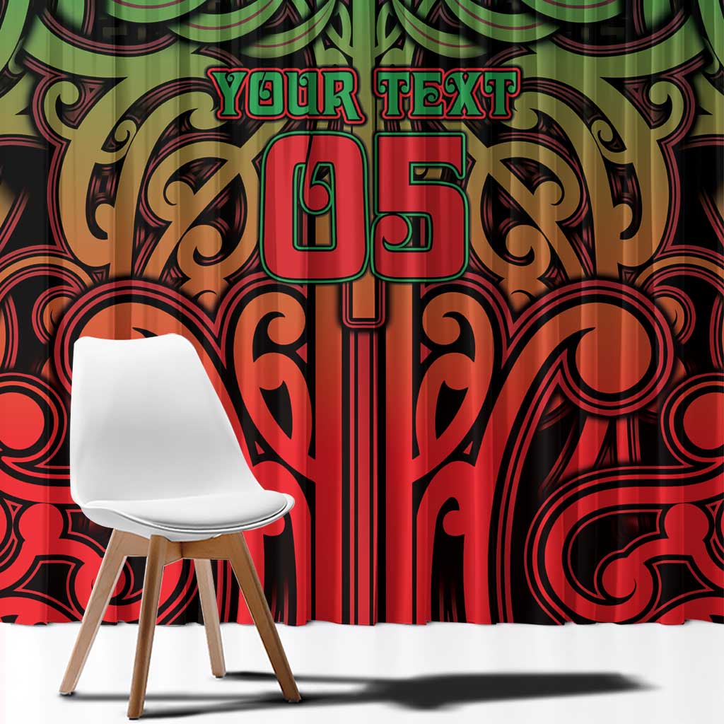 Custom Aotearoa Tuhoe Window Curtain Maori Tribal Pattern Mix Poutama LT05 - Polynesian Pride