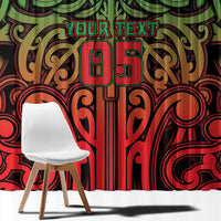 Custom Aotearoa Tuhoe Window Curtain Maori Tribal Pattern Mix Poutama LT05 - Polynesian Pride