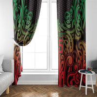 Custom Aotearoa Tuhoe Window Curtain Maori Tribal Pattern Mix Poutama LT05 - Polynesian Pride