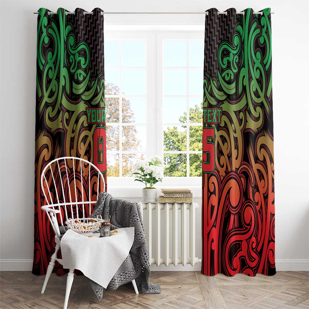 Custom Aotearoa Tuhoe Window Curtain Maori Tribal Pattern Mix Poutama LT05 - Polynesian Pride