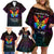 I See Your True Colors Personalised Family Matching Off Shoulder Short Dress and Hawaiian Shirt Autism Awareness