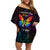 I See Your True Colors Personalised Family Matching Off Shoulder Short Dress and Hawaiian Shirt Autism Awareness