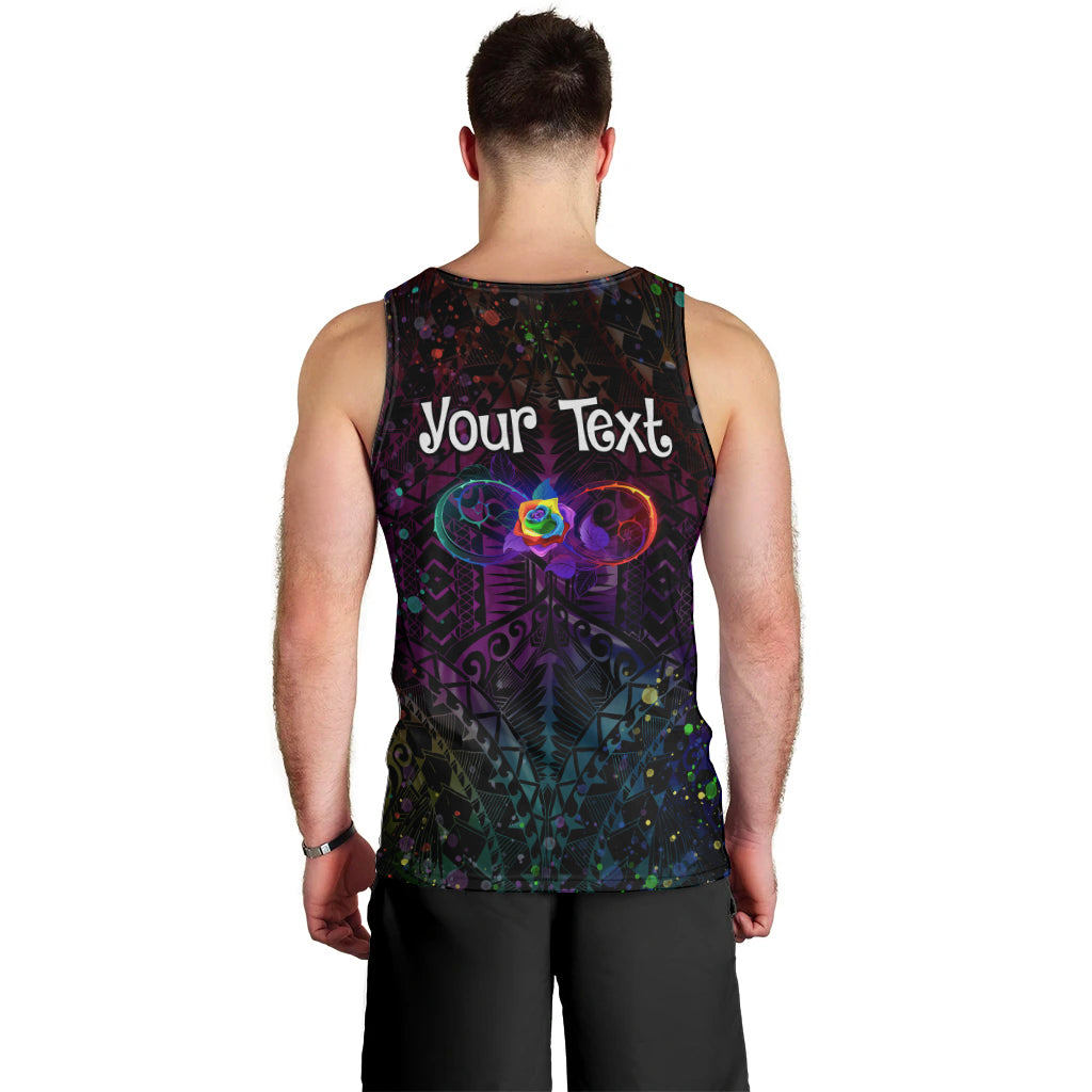 I See Your True Colors Personalised Men Tank Top Autism Awareness LT05 - Polynesian Pride