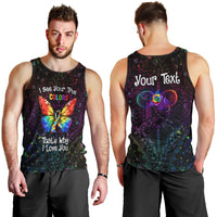 I See Your True Colors Personalised Men Tank Top Autism Awareness LT05 - Polynesian Pride