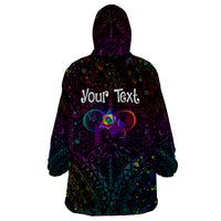 I See Your True Colors Personalised Wearable Blanket Hoodie Autism Awareness LT05 - Polynesian Pride