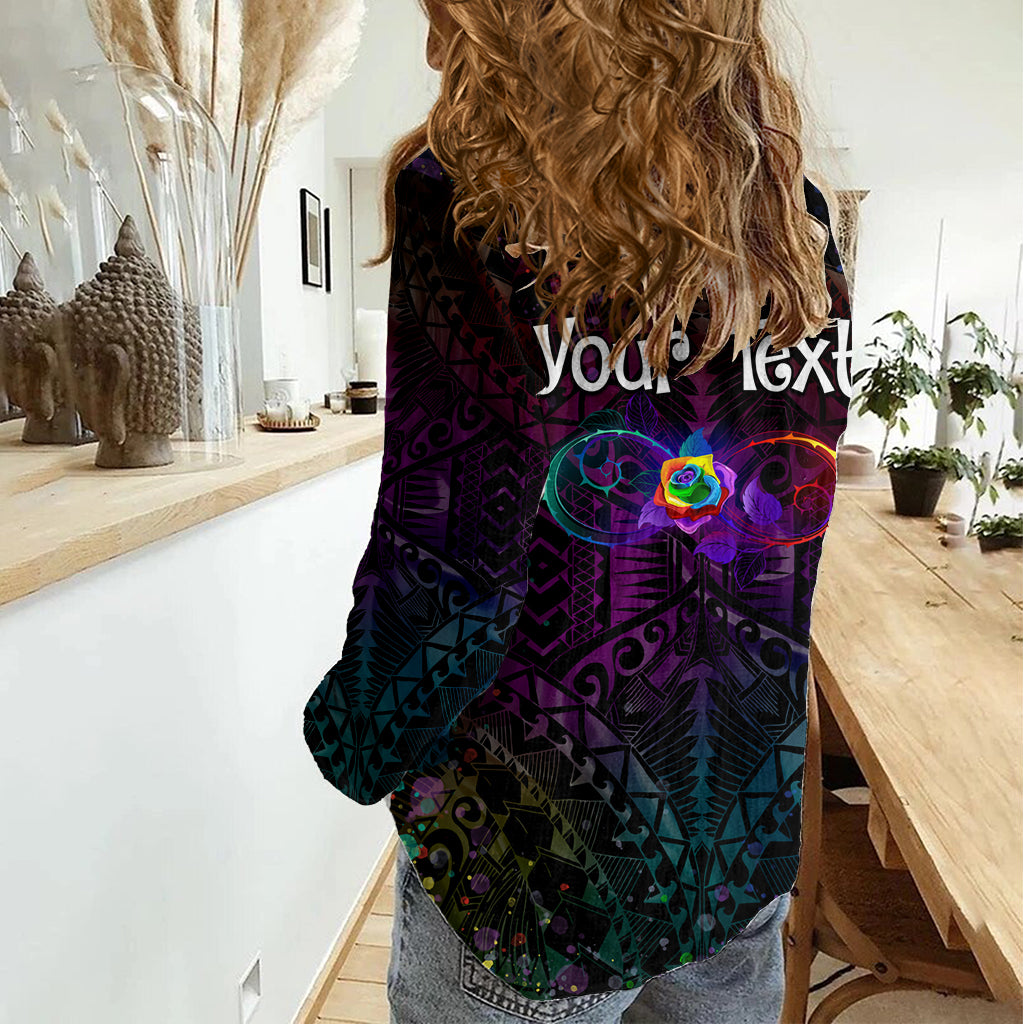 I See Your True Colors Personalised Women Casual Shirt Autism Awareness LT05 - Polynesian Pride
