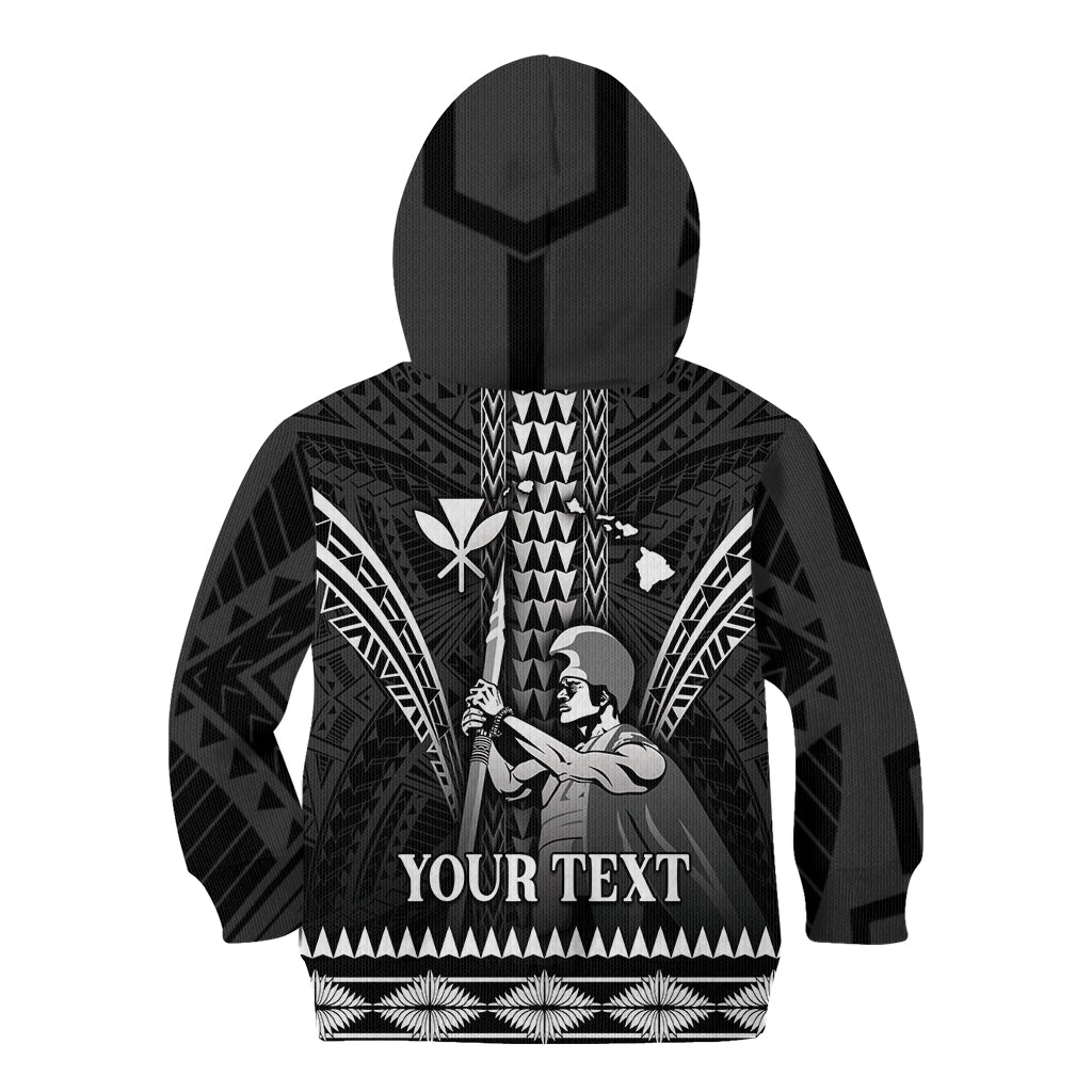 Personalised Hawaii Happy King Kamehameha Day Kid Hoodie Kakau Pattern LT05 - Polynesian Pride