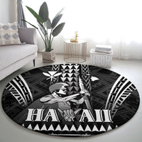 Hawaii Happy King Kamehameha Day Round Carpet Kakau Pattern LT05 - Polynesian Pride
